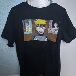 Naruto Black Graphic Vintage T-Shirt
